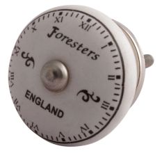 Foresters England Roman Watch Flat Ceramic Drawer Knob